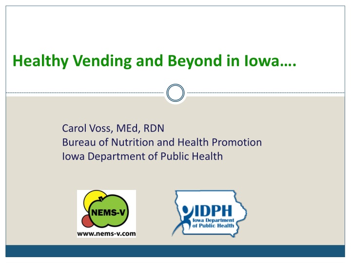 healthy vending and beyond in iowa