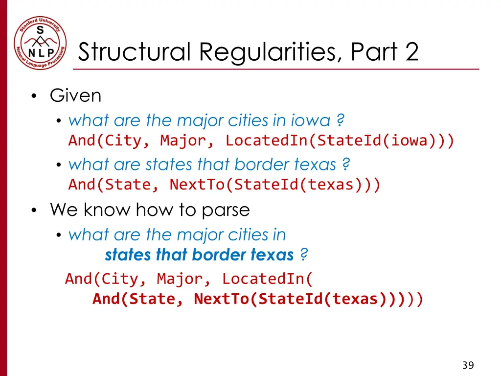 structural regularities part 2