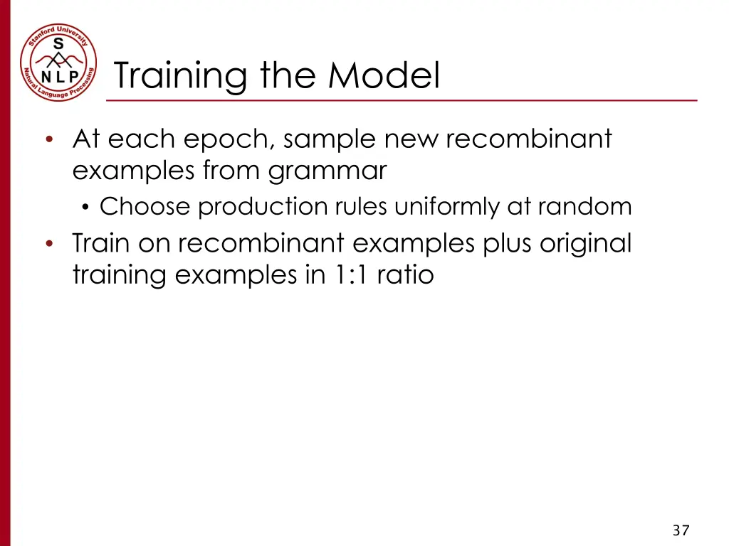 training the model