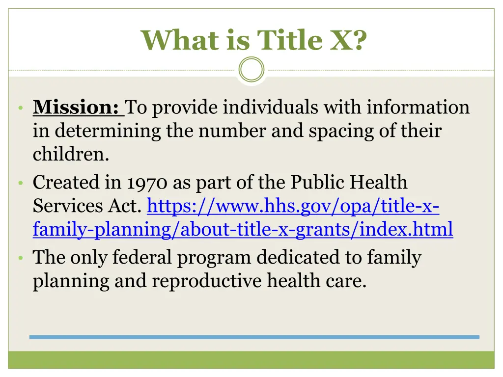 what is title x