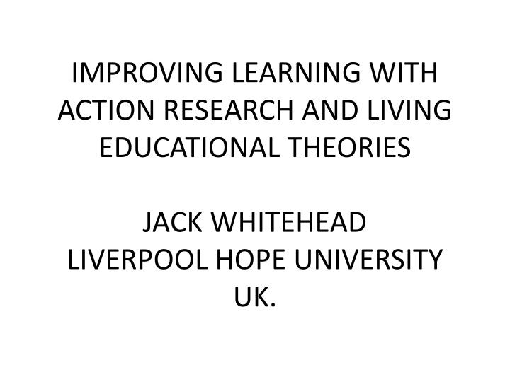 improving learning with action research