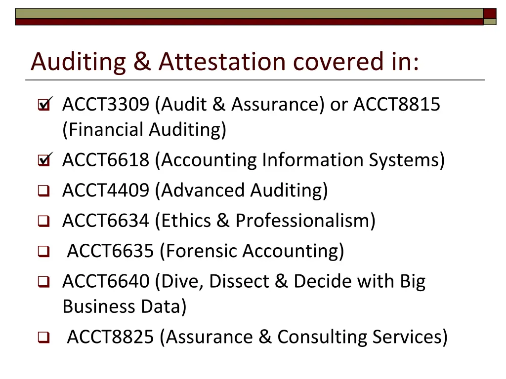 auditing attestation covered in