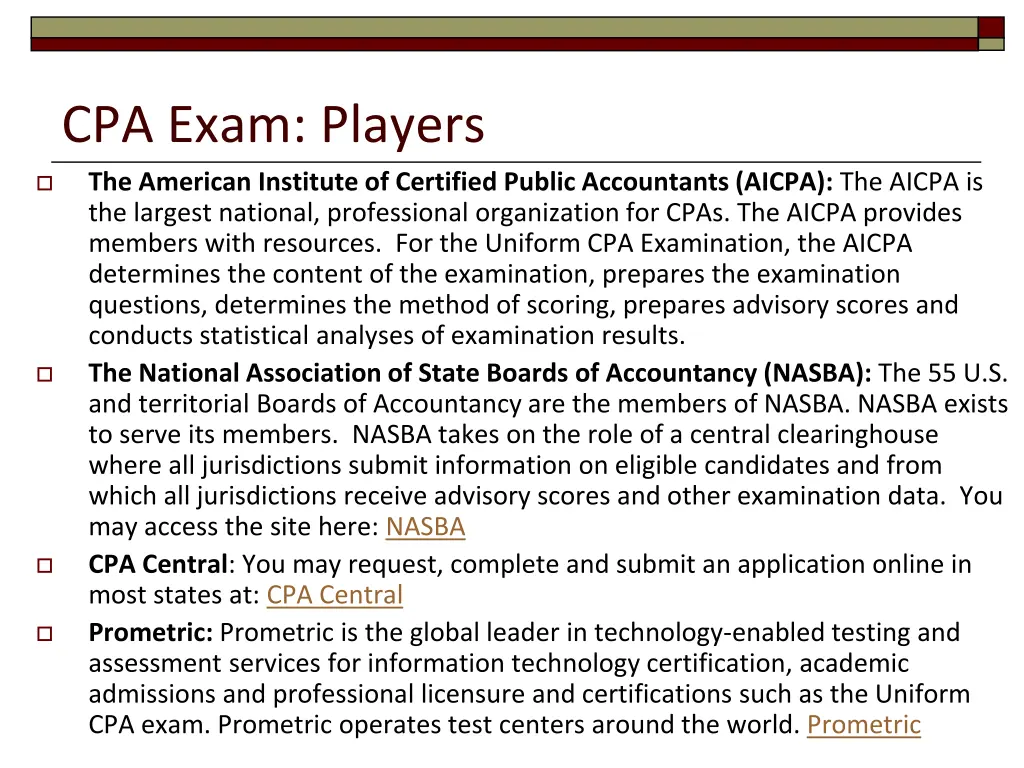 cpa exam players the american institute