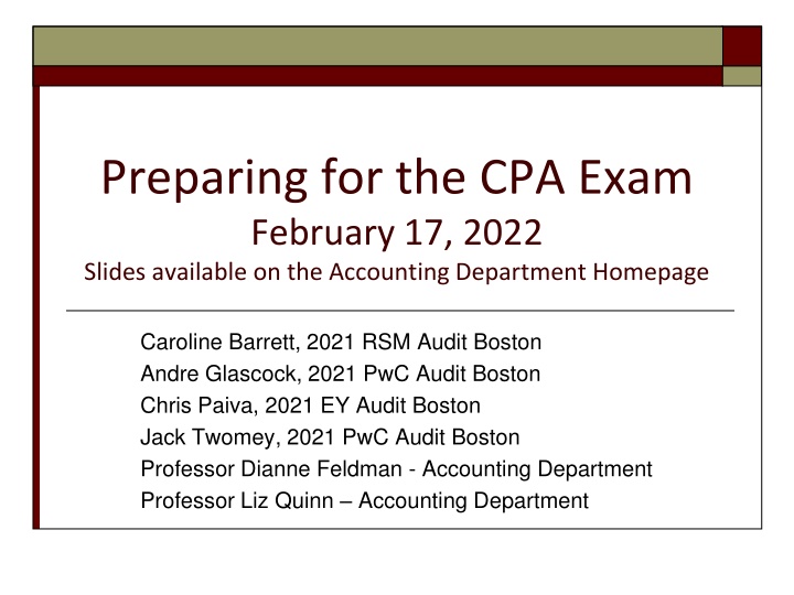 preparing for the cpa exam february 17 2022