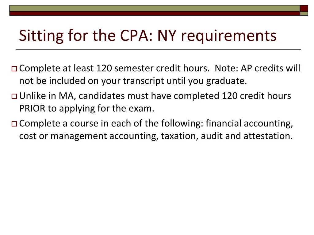 sitting for the cpa ny requirements