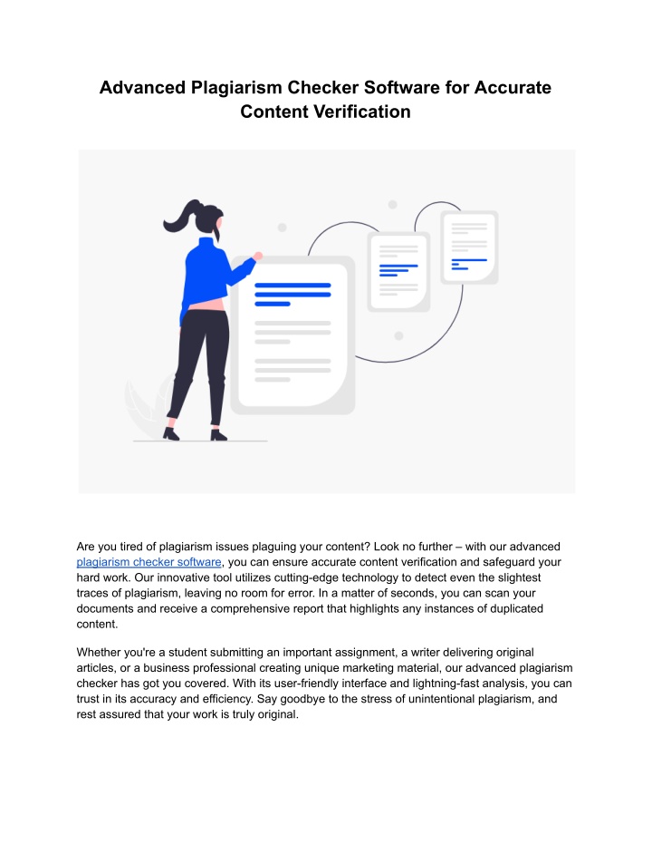 advanced plagiarism checker software for accurate