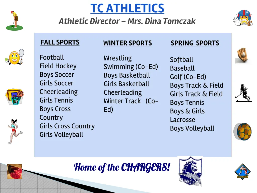 tc athletics athletic director mrs dina tomczak