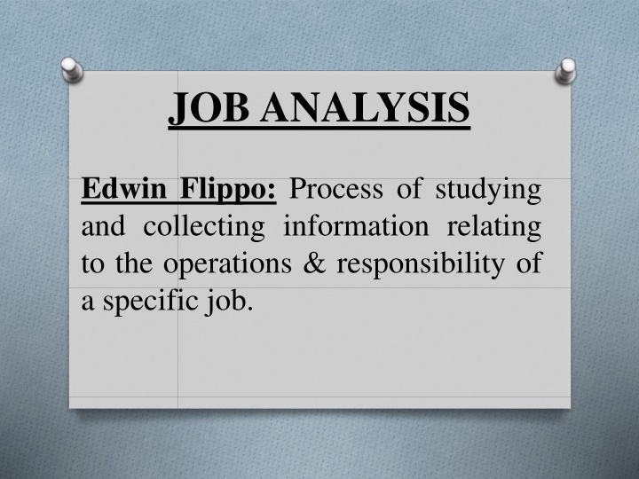 job analysis