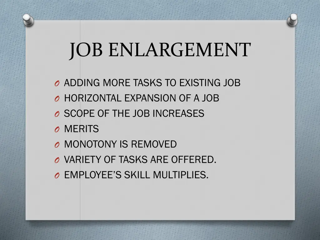 job enlargement