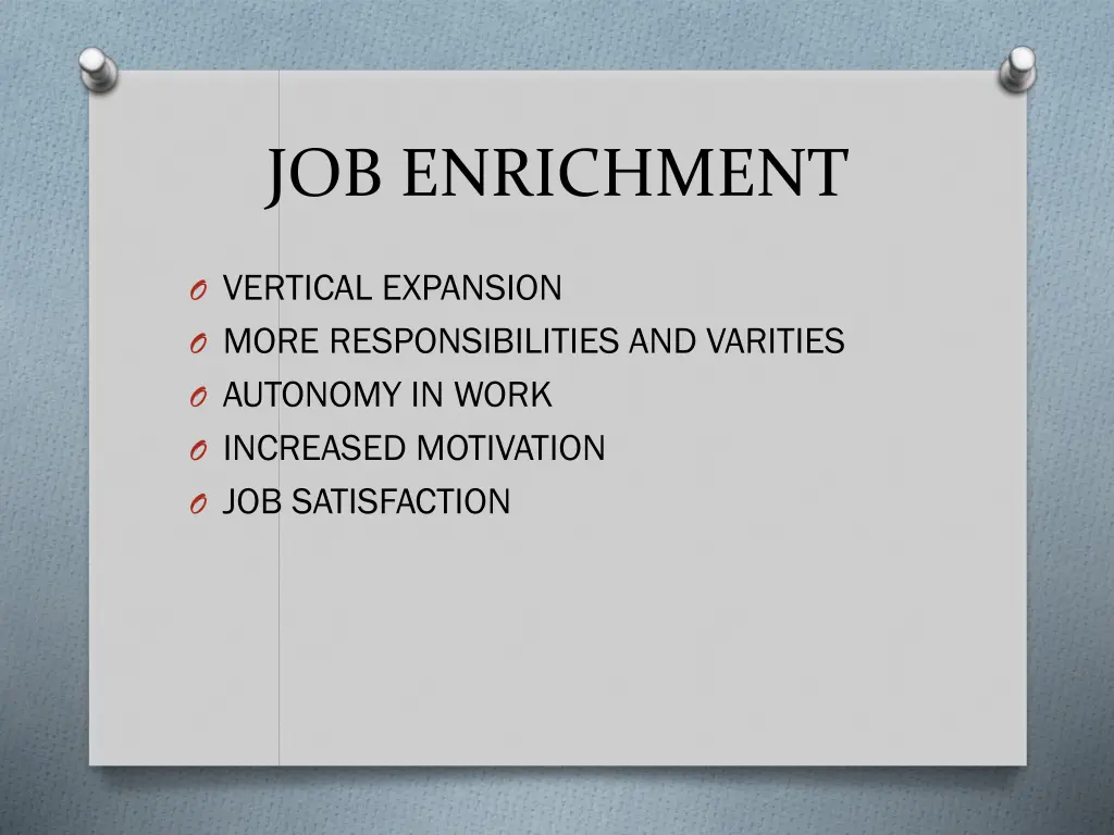 job enrichment