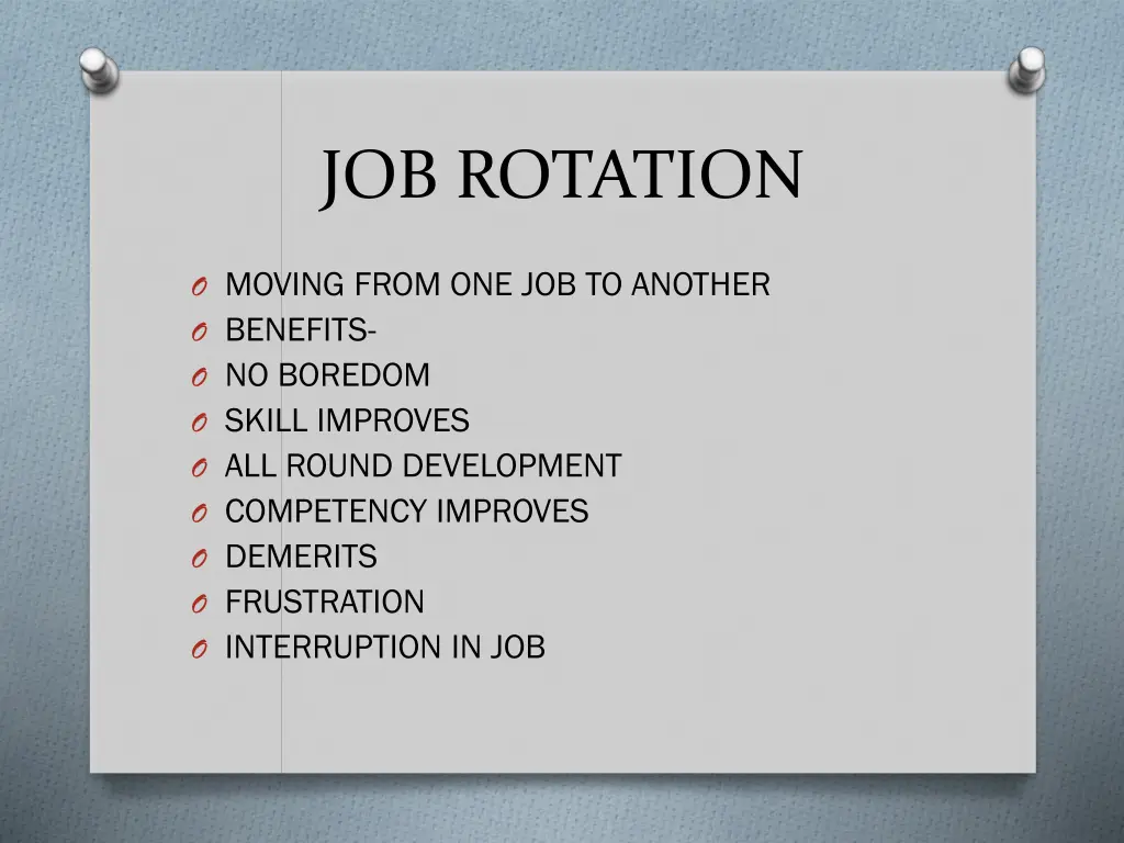 job rotation