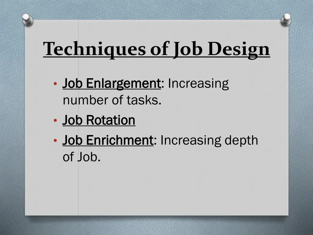 techniques of job design 1