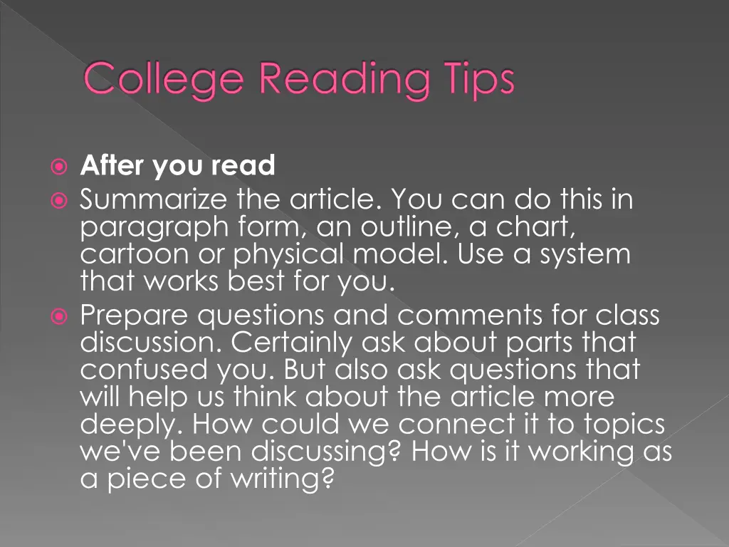 college reading tips 2