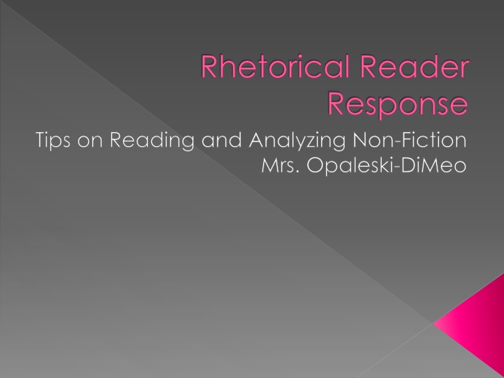 rhetorical reader response