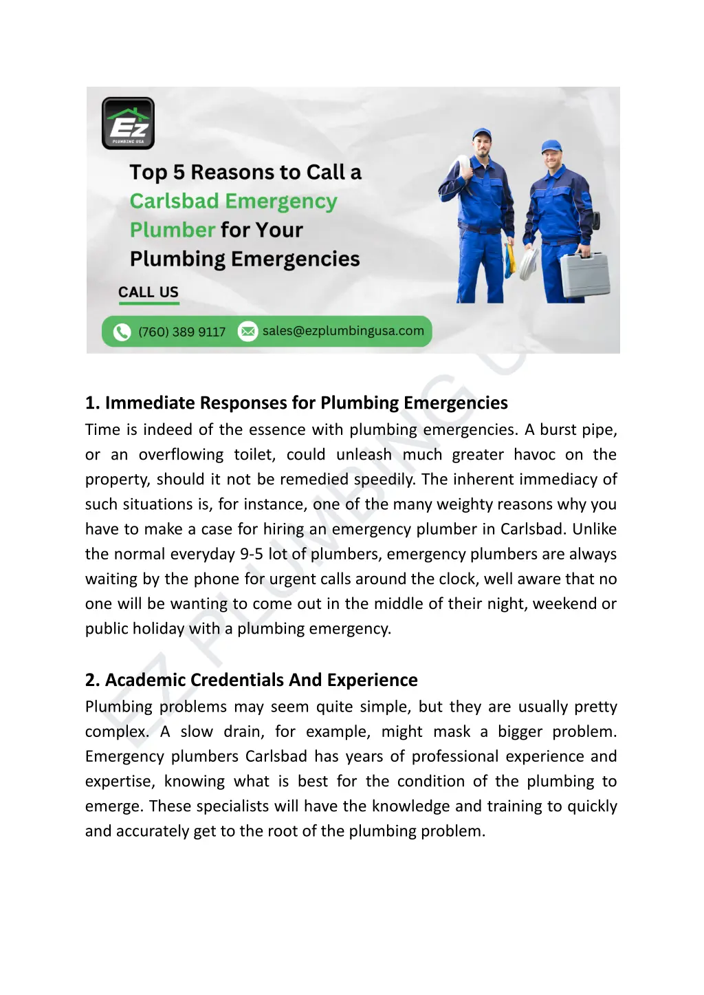 ez plumbing usa emergency plumbers carlsbad