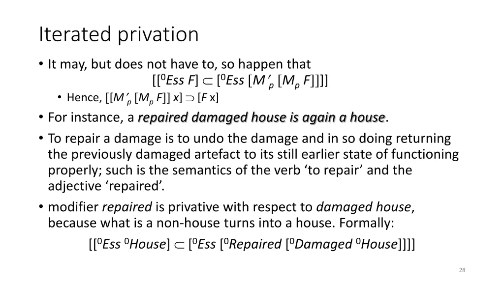 iterated privation