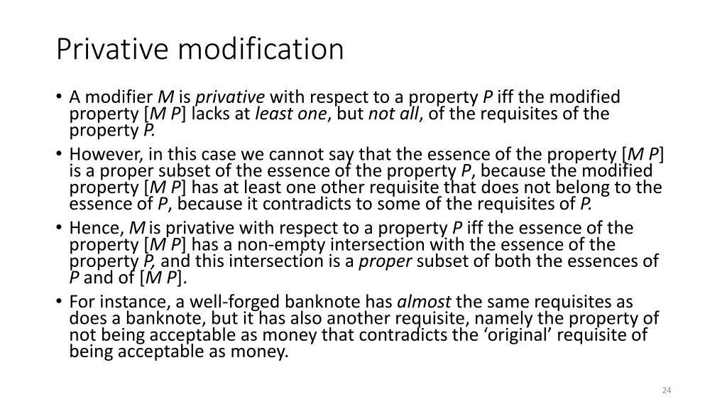 privative modification