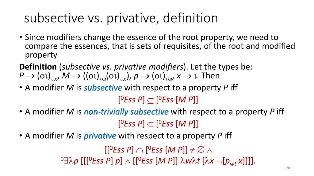 subsective vs privative definition 2