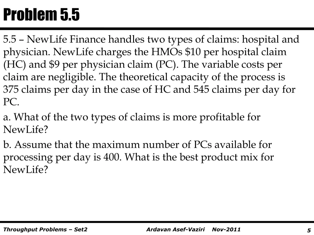 problem 5 5