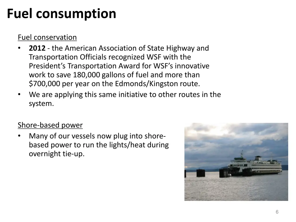 fuel consumption