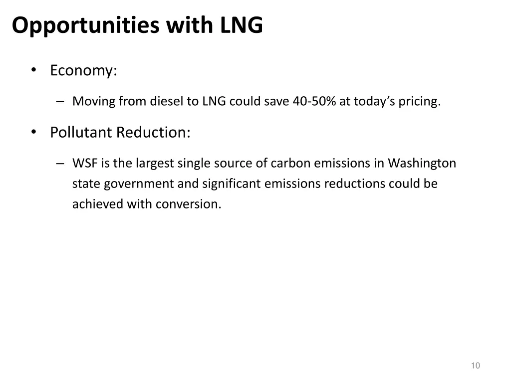 opportunities with lng