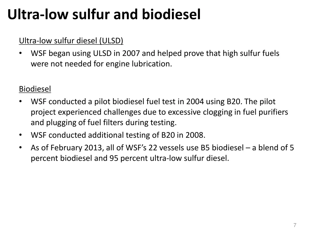 ultra low sulfur and biodiesel