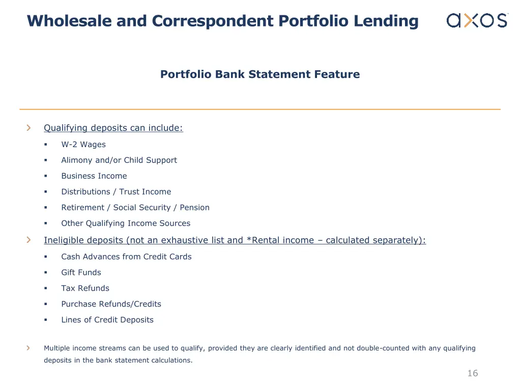 wholesale and correspondent portfolio lending 12