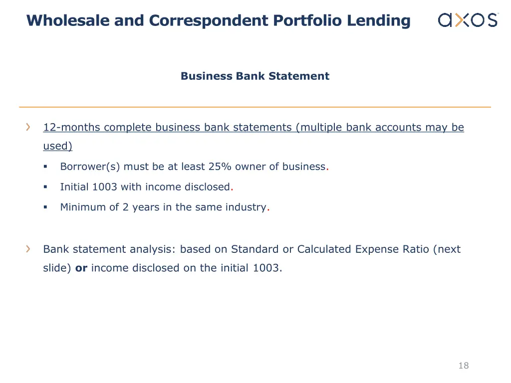 wholesale and correspondent portfolio lending 14