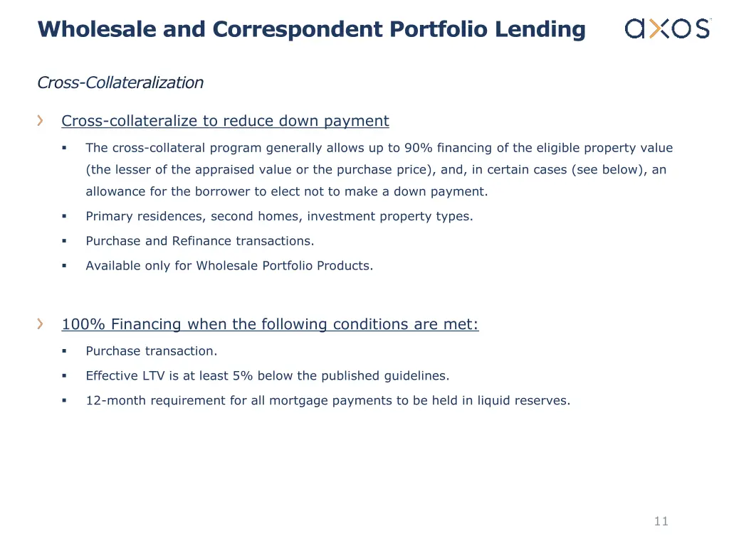 wholesale and correspondent portfolio lending 7