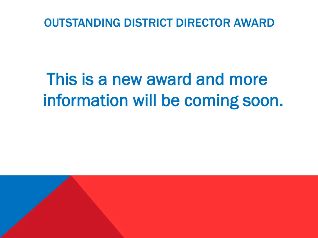 outstanding district director award