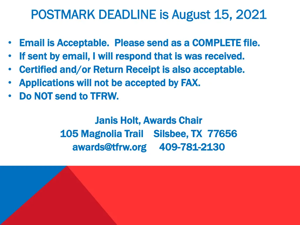 postmark deadline is august 15 2021 postmark