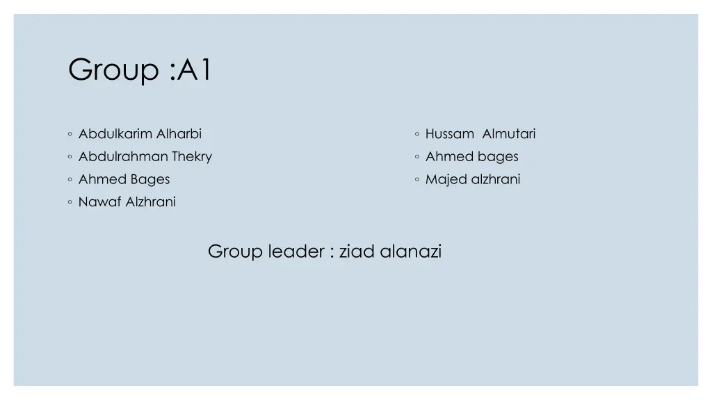 group a1