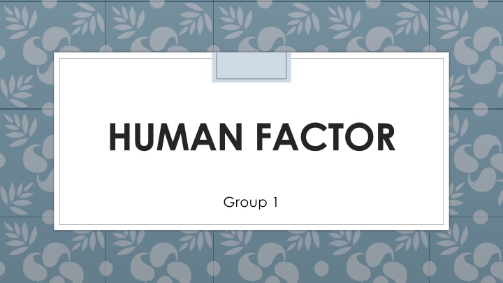 human factor