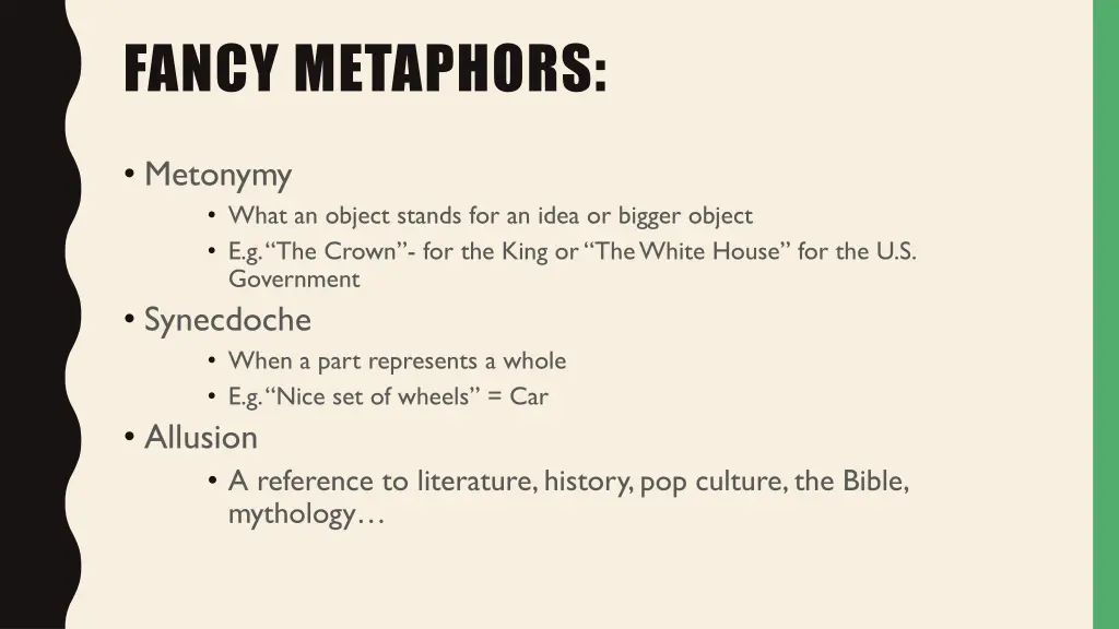 fancy metaphors