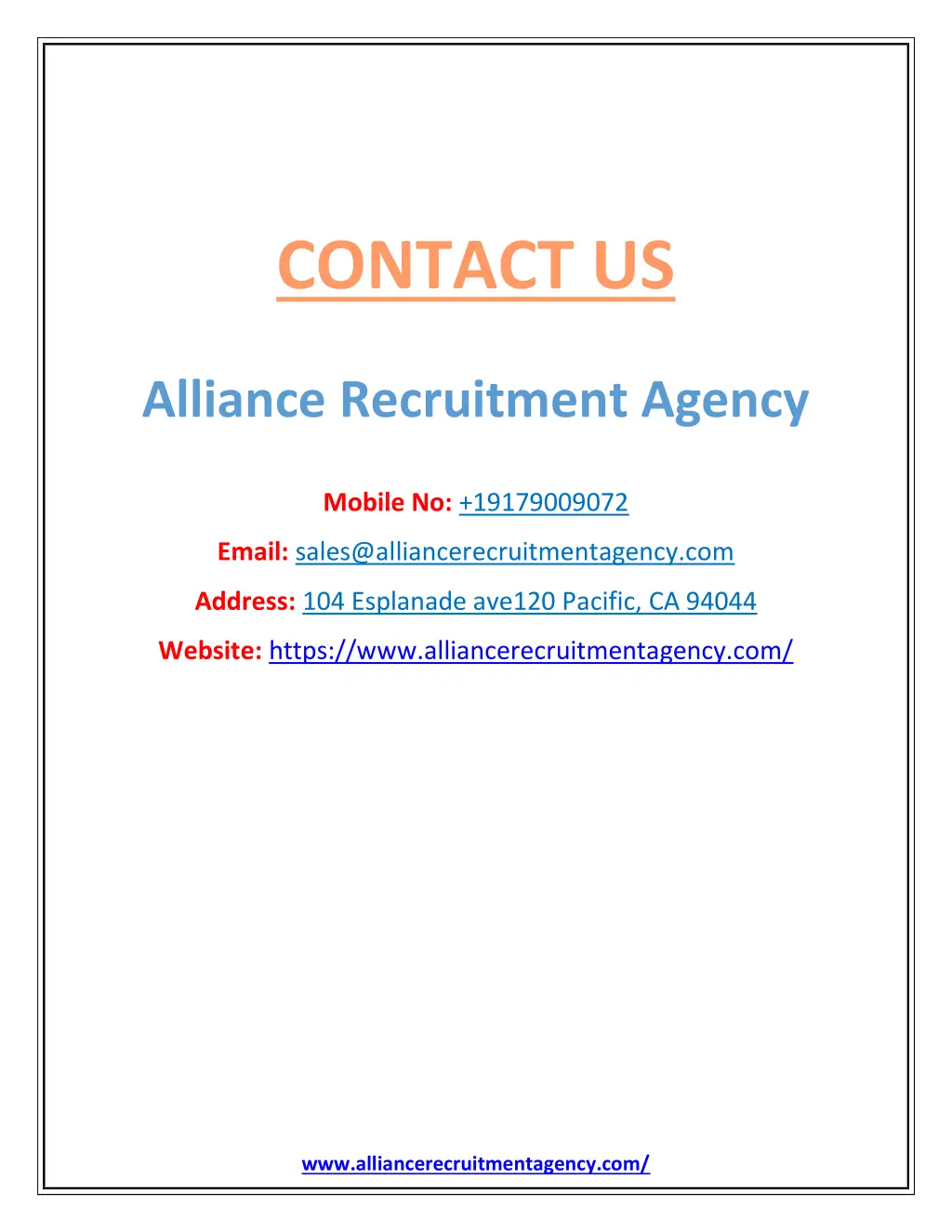 contact us