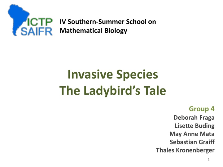 iv southern summer school on mathematical biology