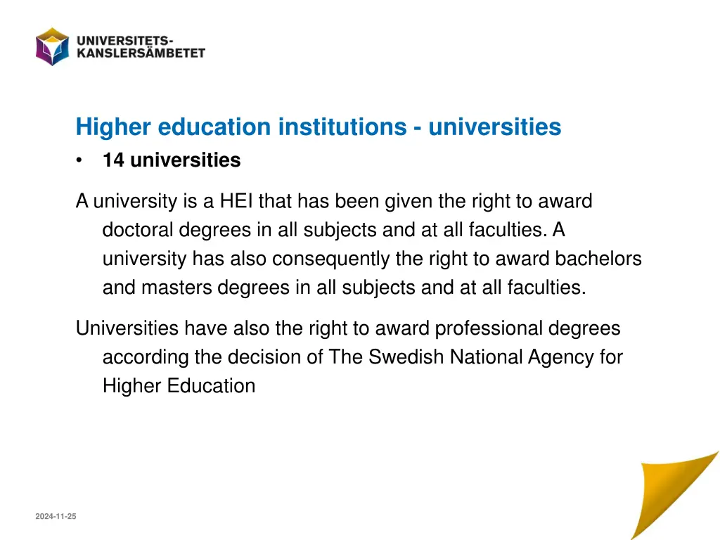 higher education institutions universities