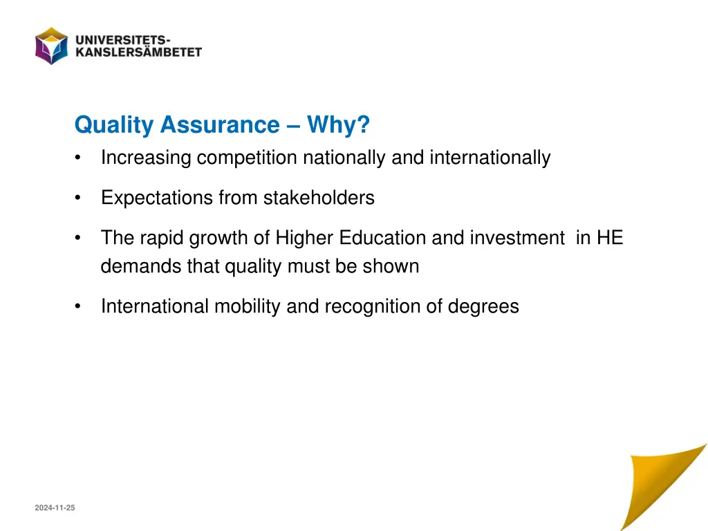 quality assurance why increasing competition