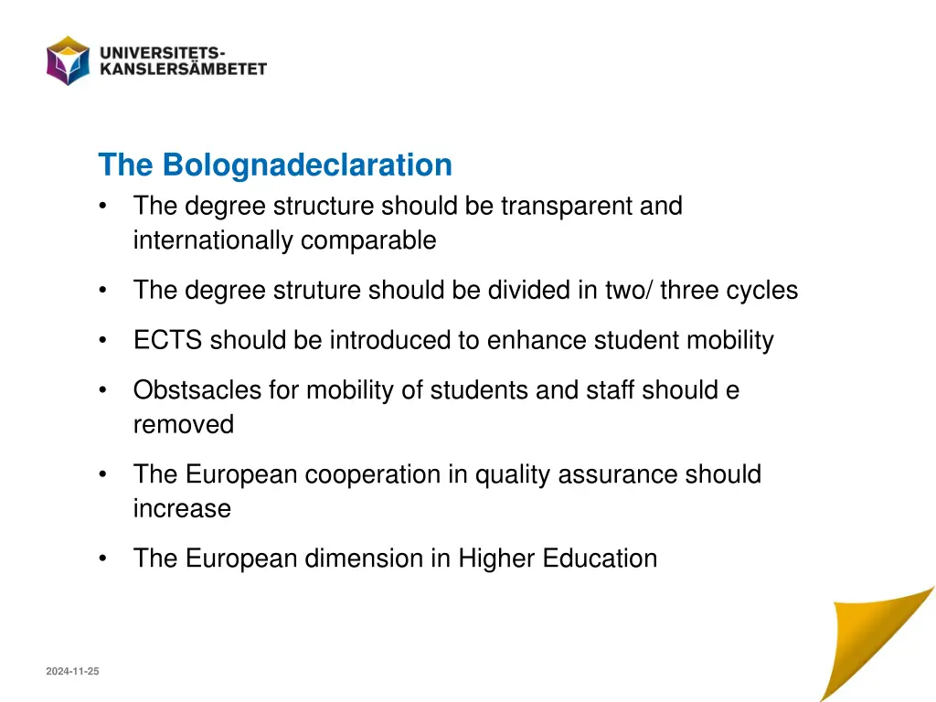 the bolognadeclaration the degree structure