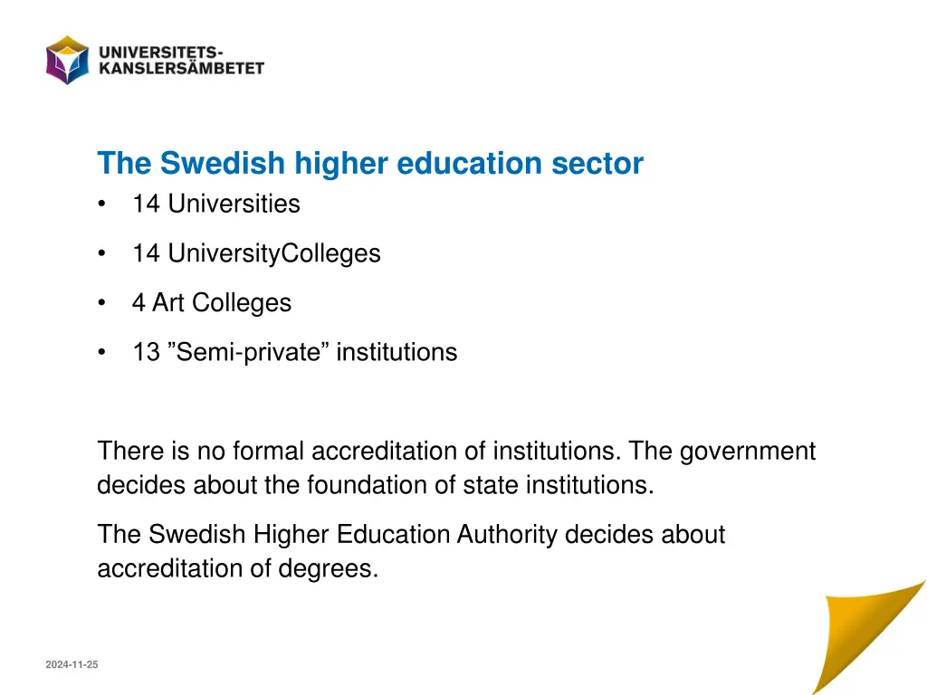 the swedish higher education sector