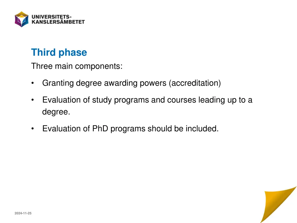 third phase three main components