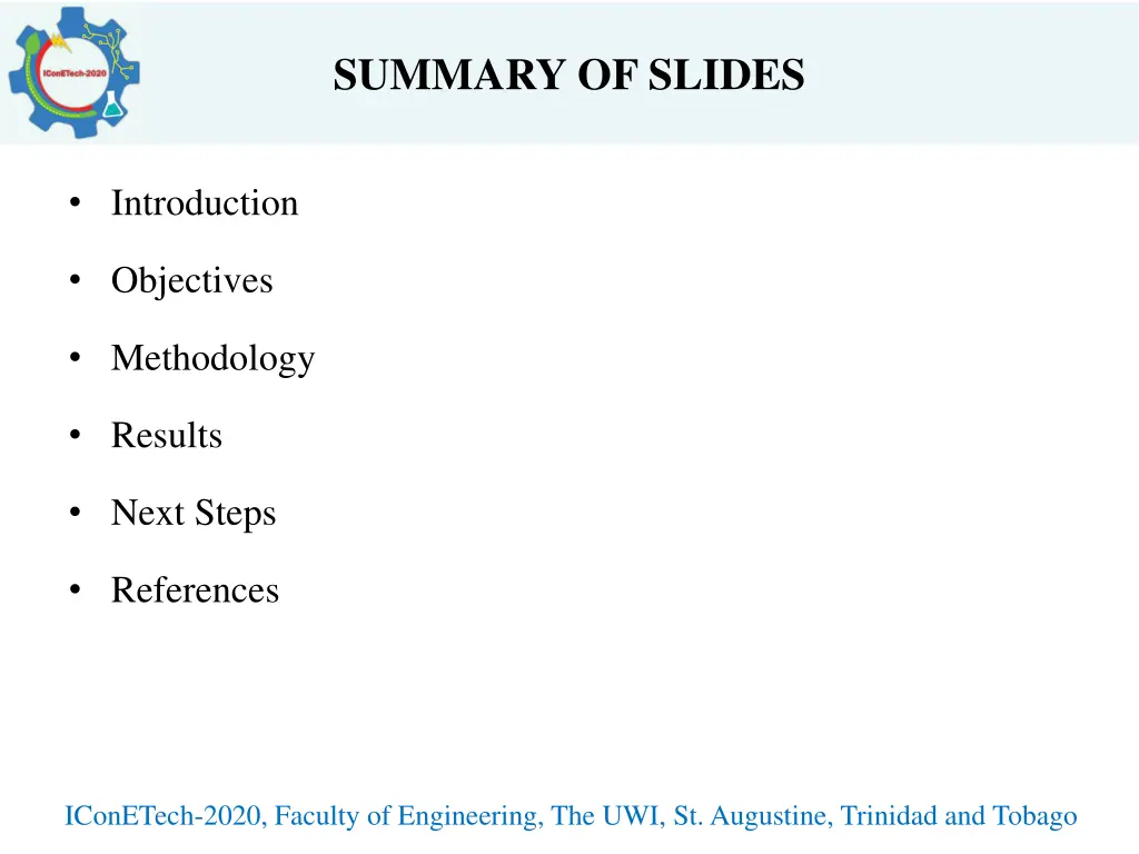 summary of slides