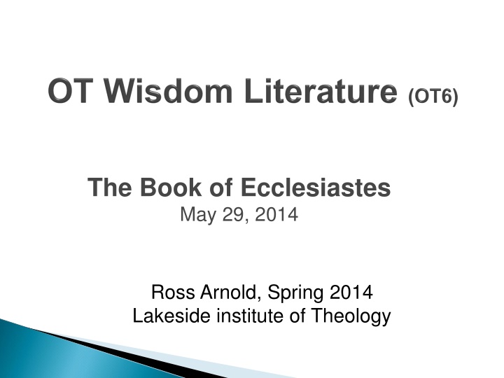 the book of ecclesiastes may 29 2014