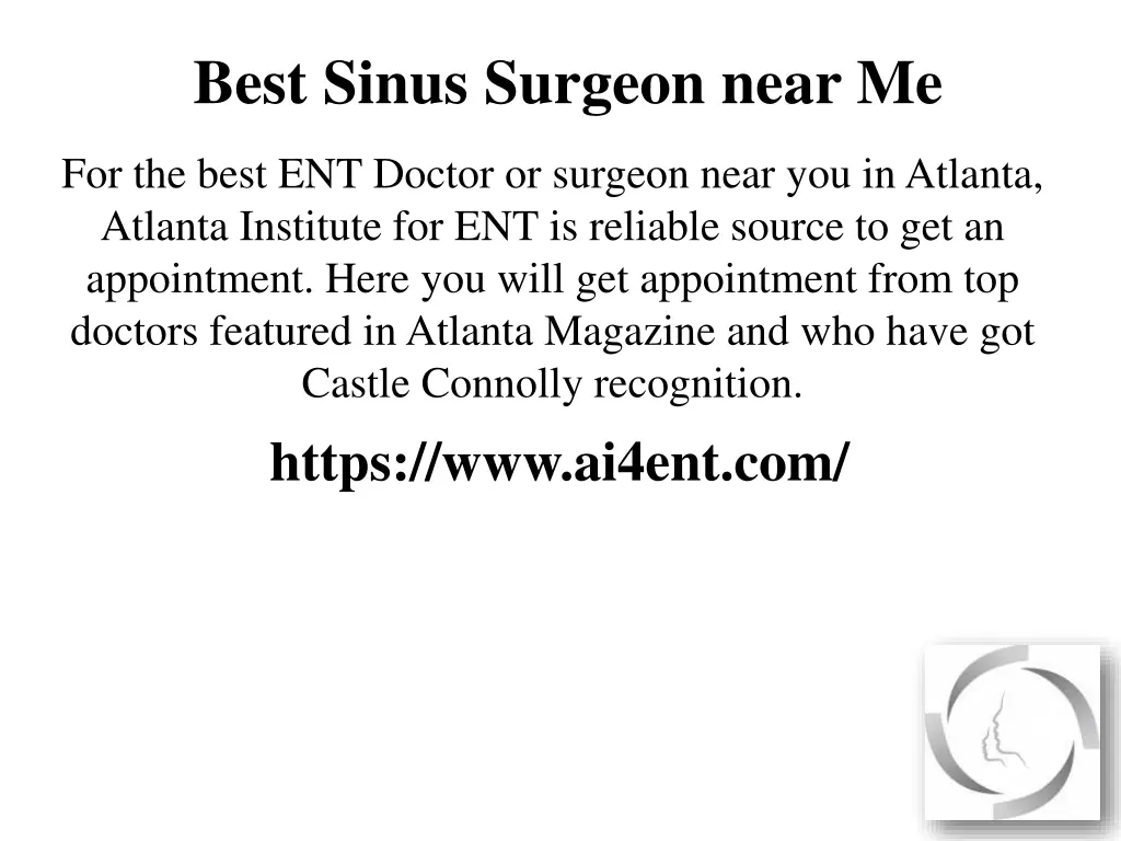 best sinus surgeon near me