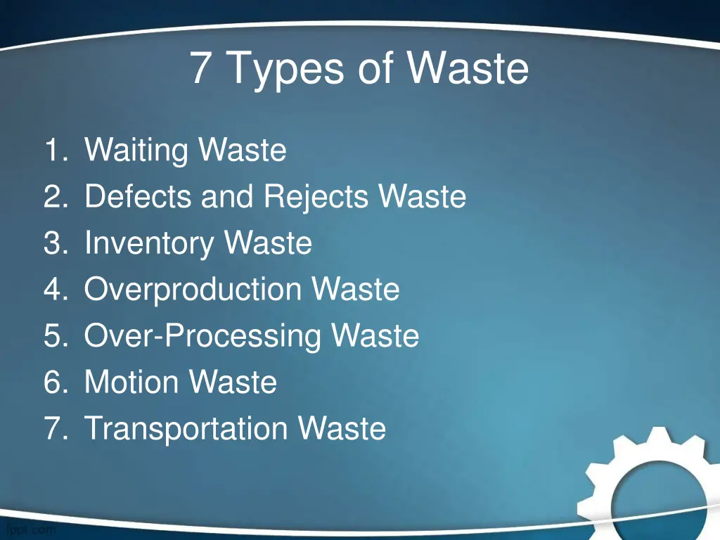 7 types of waste