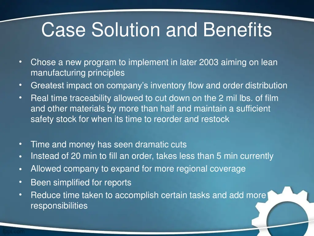 case solution and benefits 1