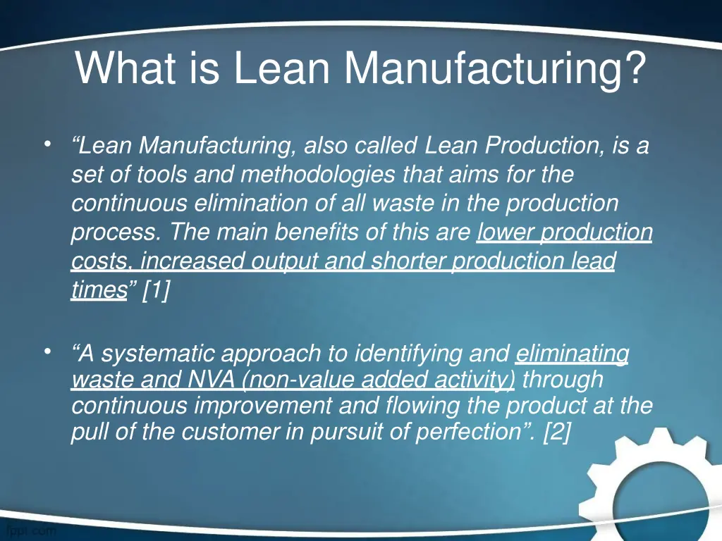 what is lean manufacturing