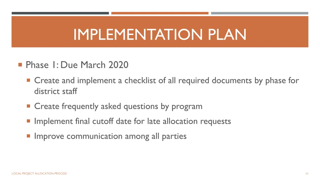 implementation plan