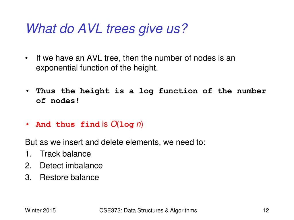 what do avl trees give us