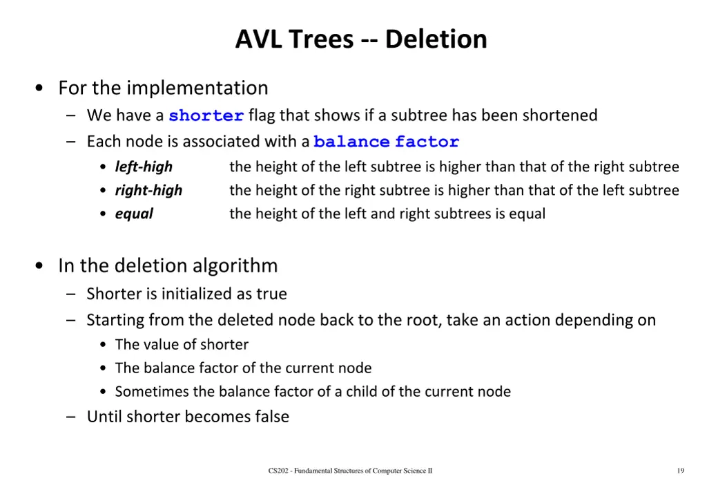 avl trees deletion 1